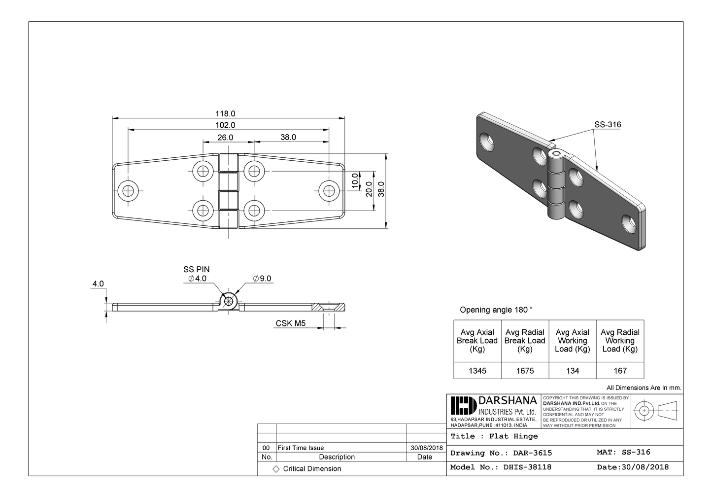 FLAT HINGE DHIS-38118