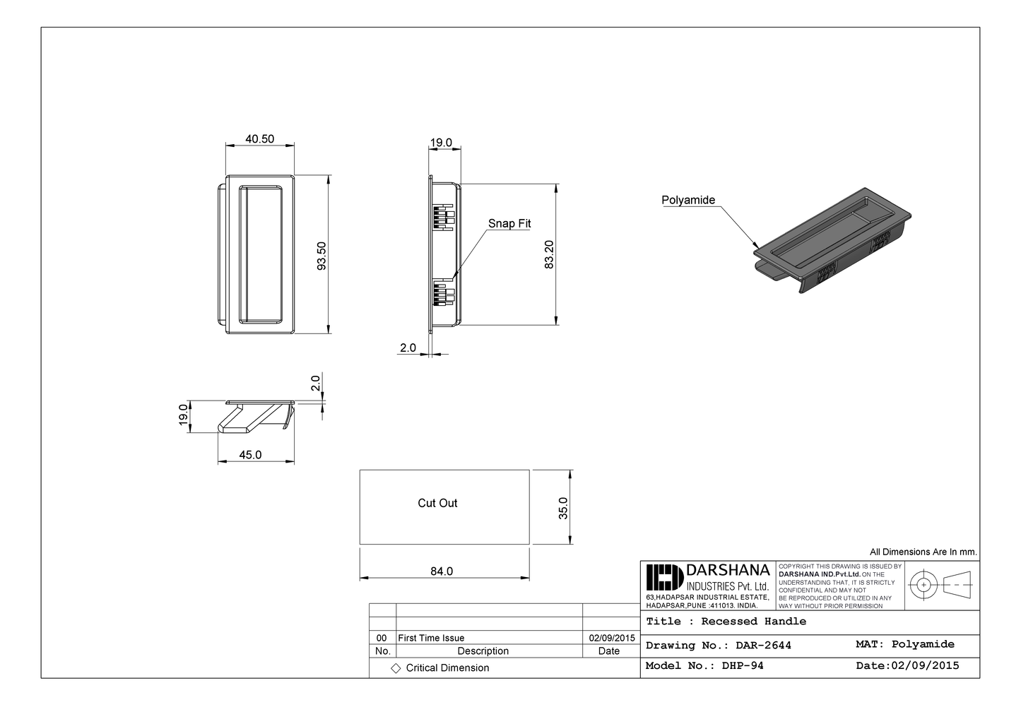 POCKET HANDLE DHP-94