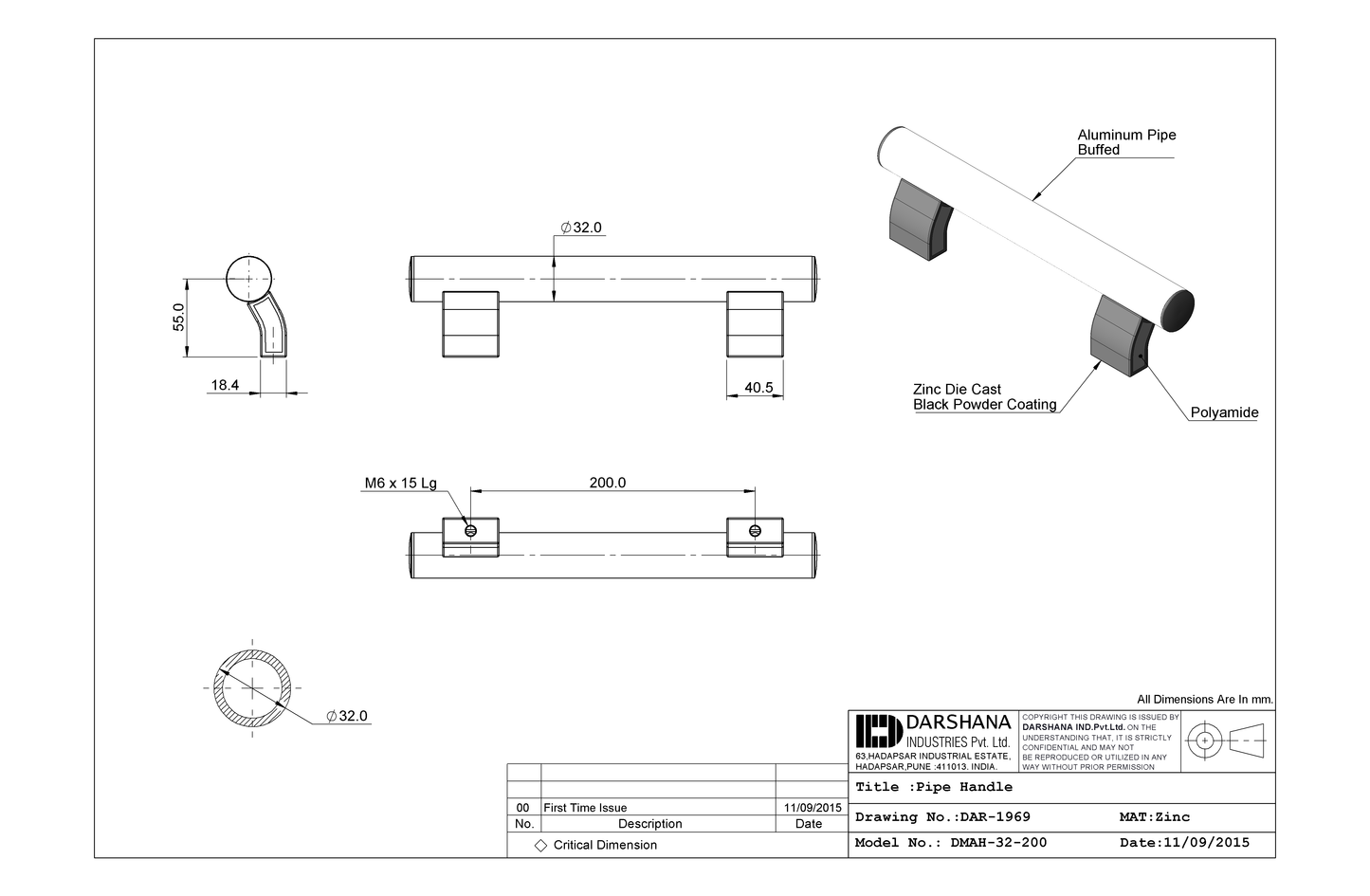 Pipe Handle DMAH-32-200
